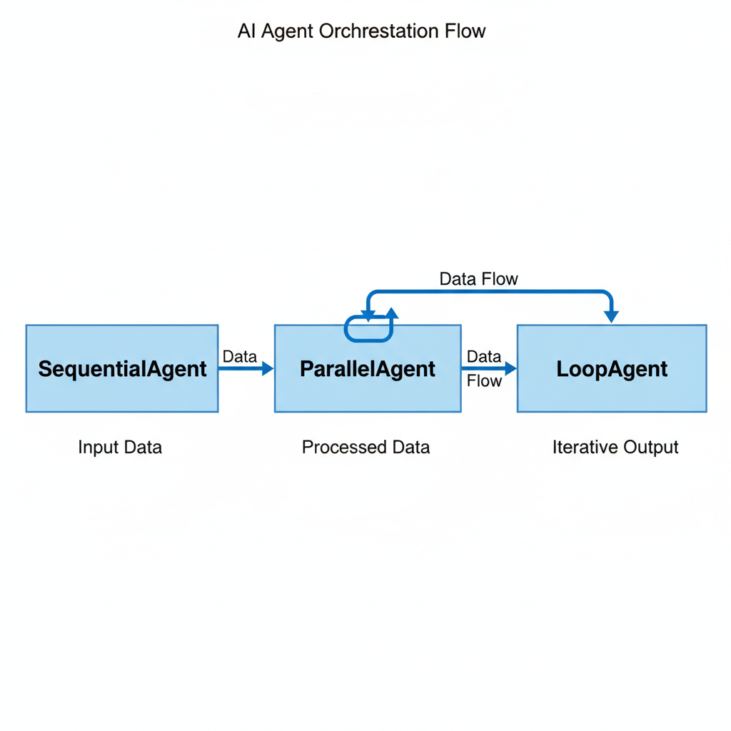 Diagram of ADK workflow agents
