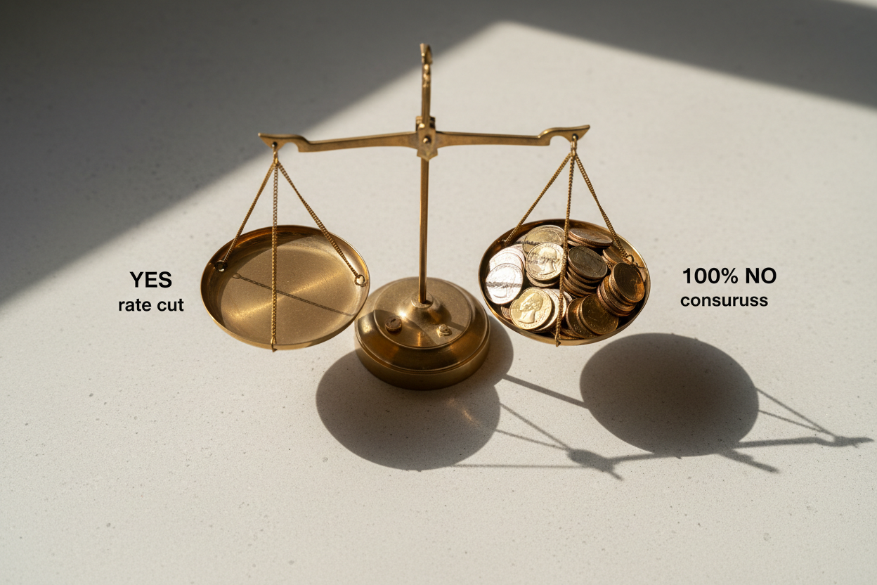 Fed Rate Cut Off? Polymarket's 100% No Consensus After April 2026 Meeting