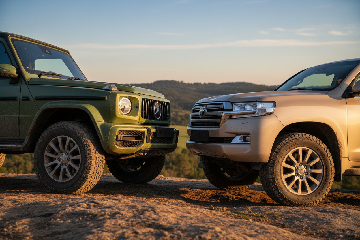 Mercedes G-Class vs Toyota Land Cruiser: Off-Road SUV Car Comparison for Reliability