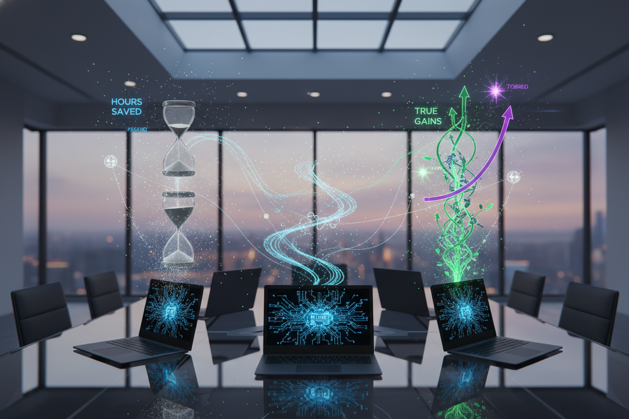 Using AI for Work: Measuring True Gains Beyond 'Hours Saved' in Team Experiments
